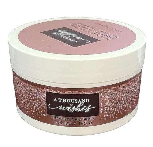 Bath and Body Works A Thousand Wishes Glowtion Body Butter nourishes skin with shea and cocoa butter