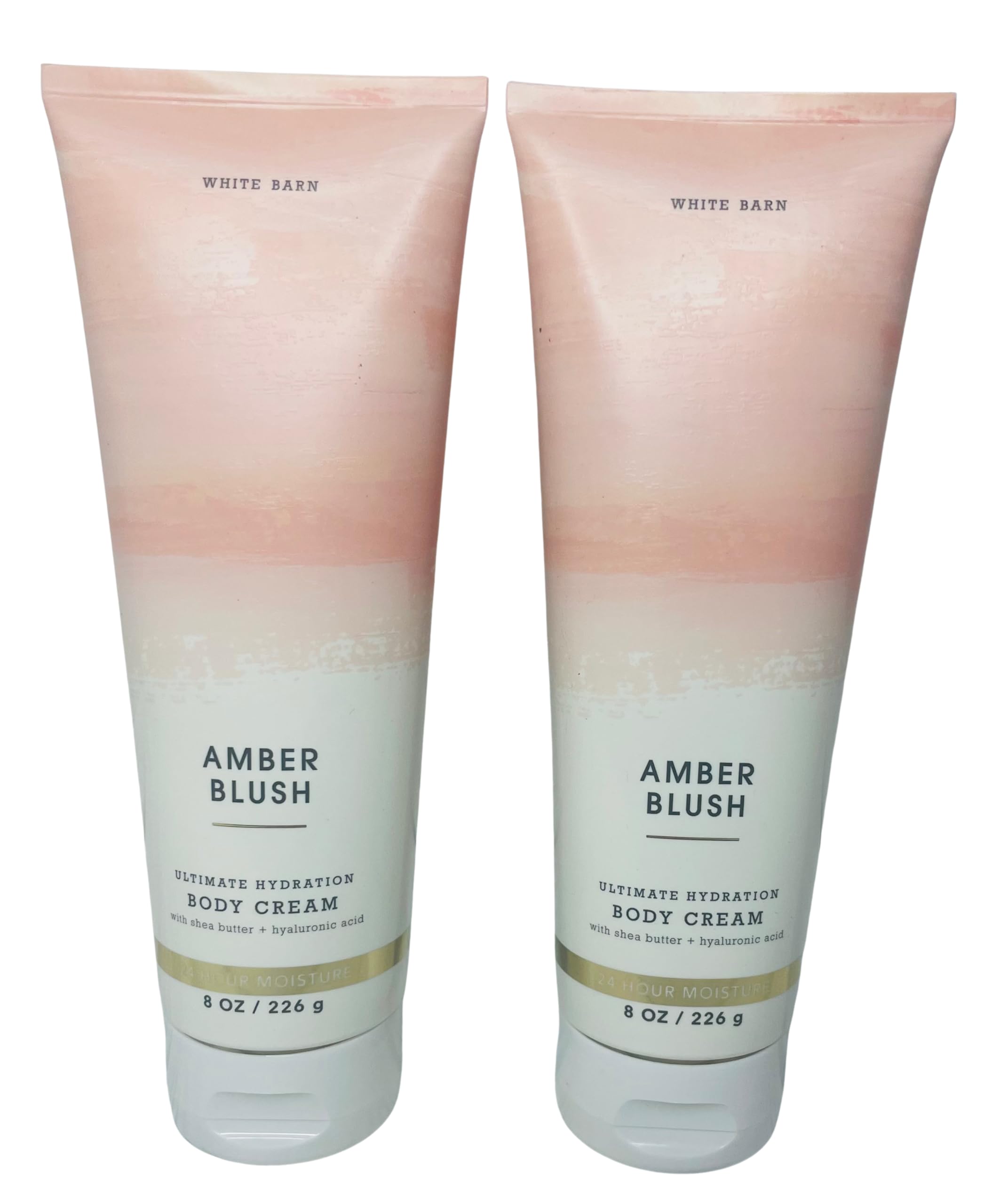 Bath & Body Works Amber Blush body cream jar close-up highlighting moisturizing formula.