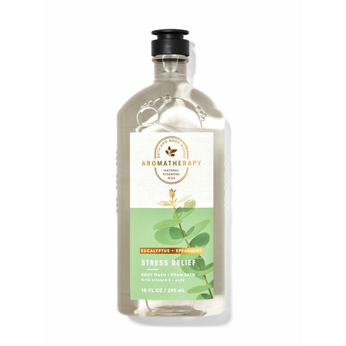 Bath & Body Works Aromatherapy eucalyptus spearmint bottle for a refreshing shower ritual.