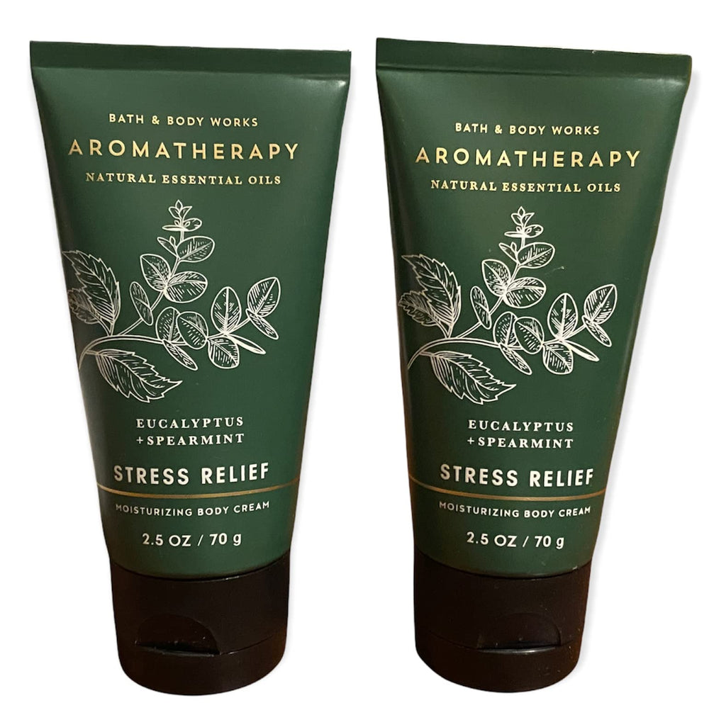Bath and Body Works aromatherapy eucalyptus spearmint travel-size cream for spa-like relaxation on the go.