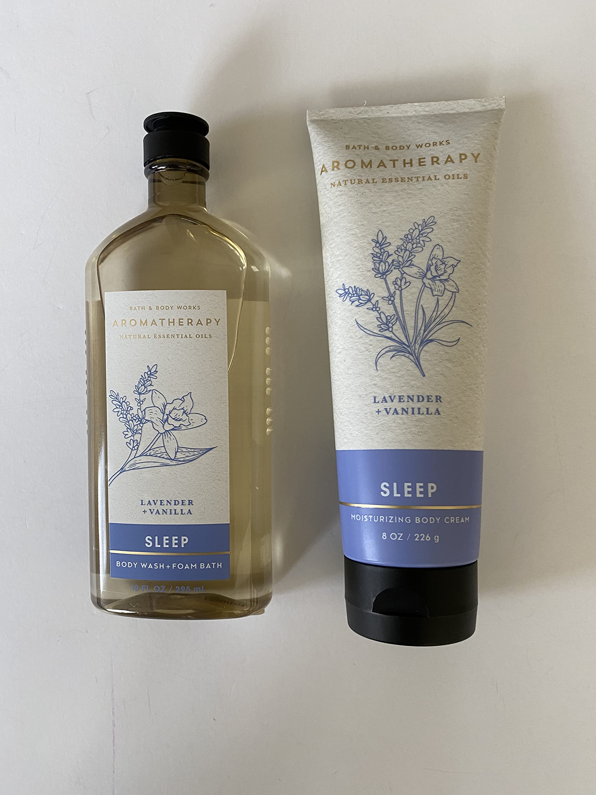 Bath & Body Works Aromatherapy Lavender Vanilla bottle for a calming pre-bed routine
