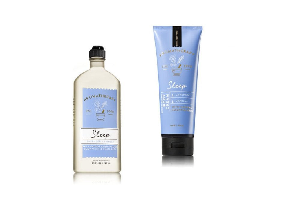 Bath & Body Works Aromatherapy Sleep Lavender Vanilla bottle for a relaxing nighttime routine