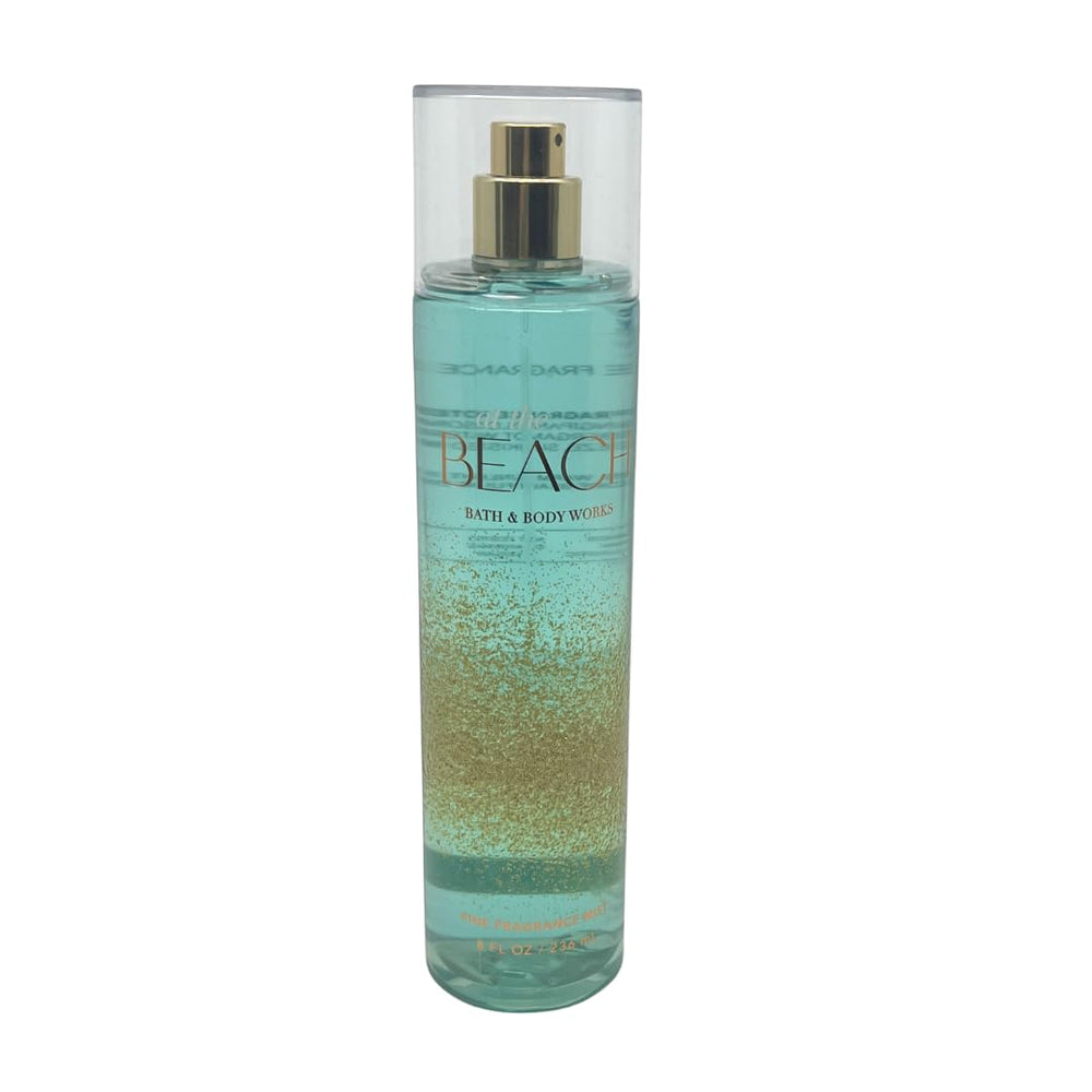 Bath & Body Works At the Beach seaside mood graphic evoking a beach day feel.