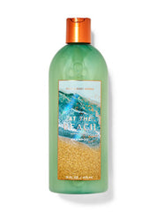 Bath & Body Works At The Beach Shampoo bottle showing moisturizing formula for color-treated hair.