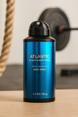 Bath & Body Works Atlantic Body Spray bottle with a fresh coastal scent for daily refreshment.