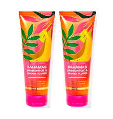Bath & Body Works Bahamas Passionfruit & Banana Flower body cream 2-pack provides lasting hydration and island-inspired fragrance