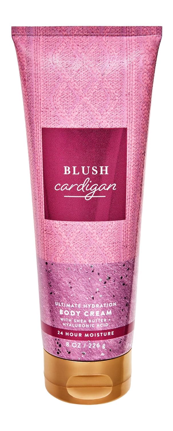 Bath & Body Works Blush Cardigan Ultimate Hydration Body Cream jar for soft, hydrated skin.