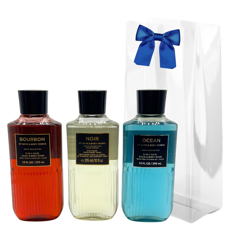 Bath & Body Works Bourbon 3-in-1 wash bottle—bold, versatile cleanse for hair, face, and body.
