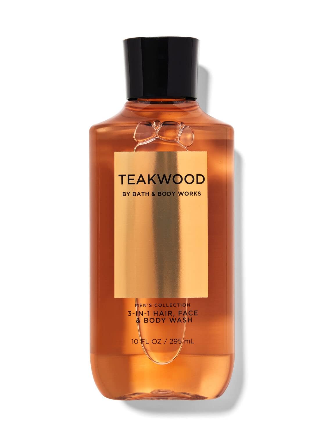 Bath & Body Works Bourbon 3-in-1 Teakwood bottle for daily cleanse and refreshing scent.