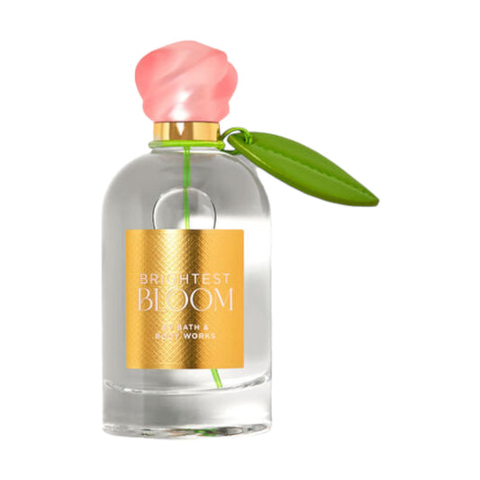 Bath & Body Works Brightest Bloom bottle close-up highlighting a luminous design for everyday allure.