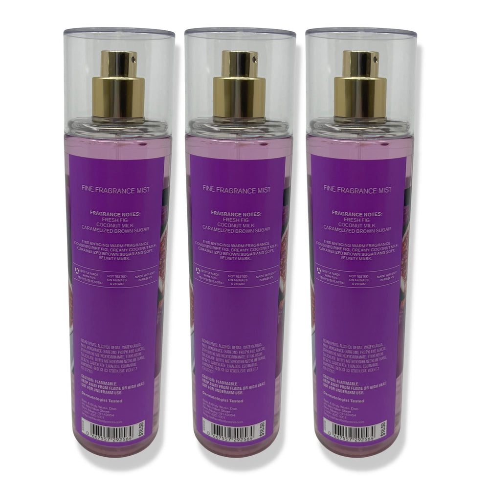 Bath & Body Works Brown Sugar & Fig mist three-pack for easy restocking and gifting.