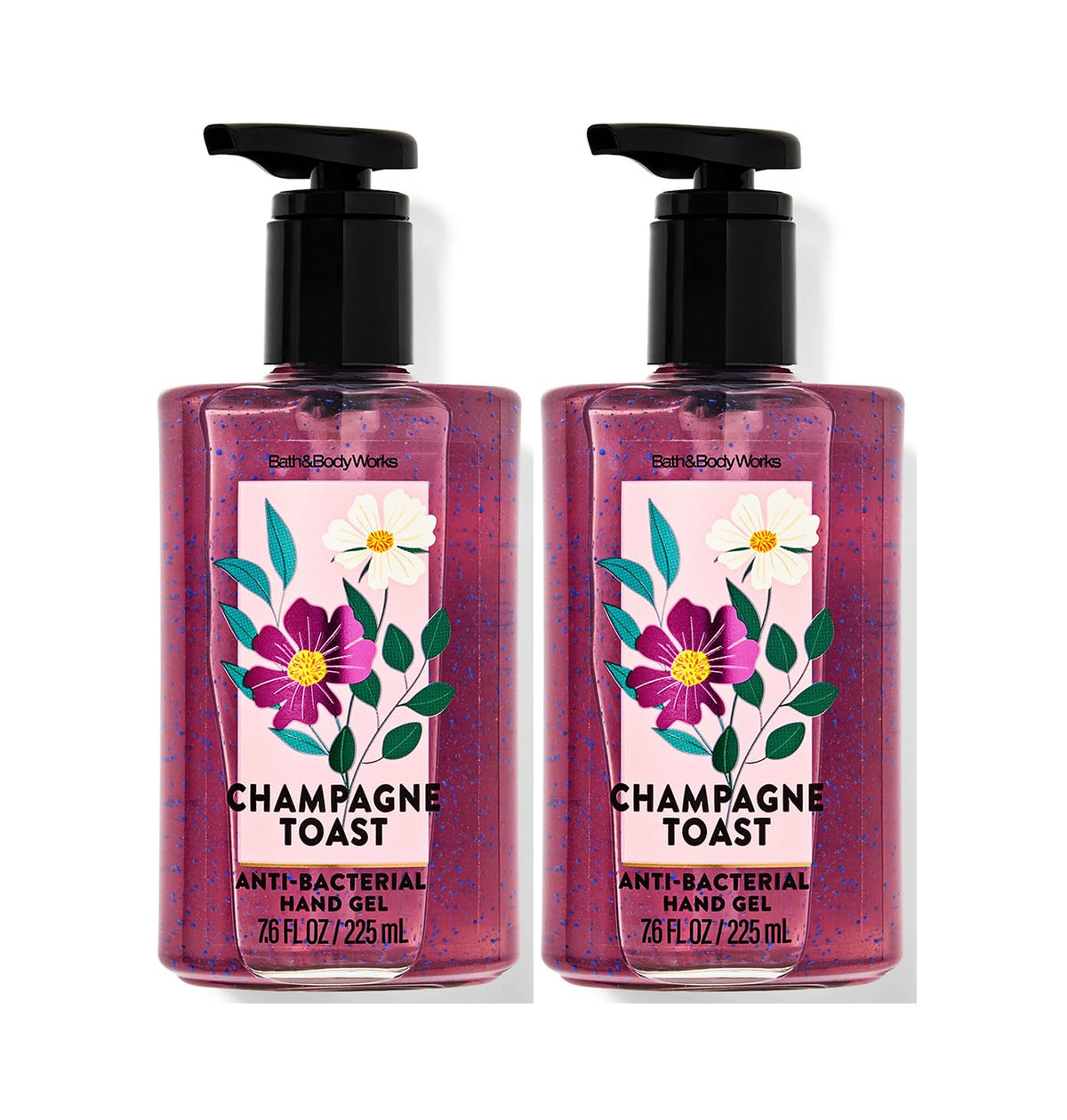 Bath & Body Works Champagne Toast hand gel bottle provides quick moisture and a light fruity scent.
