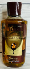 Bath & Body Works Chocolate Amber body wash fragrance close-up showing warm notes.