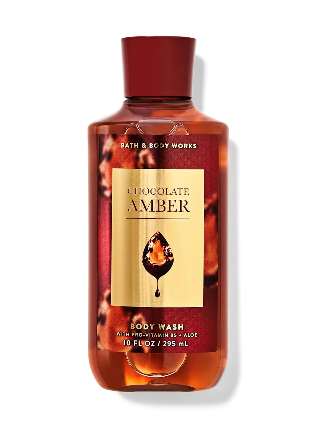 Bath & Body Works Chocolate Amber body wash gift set bottle with luxurious lather and inviting fragrance