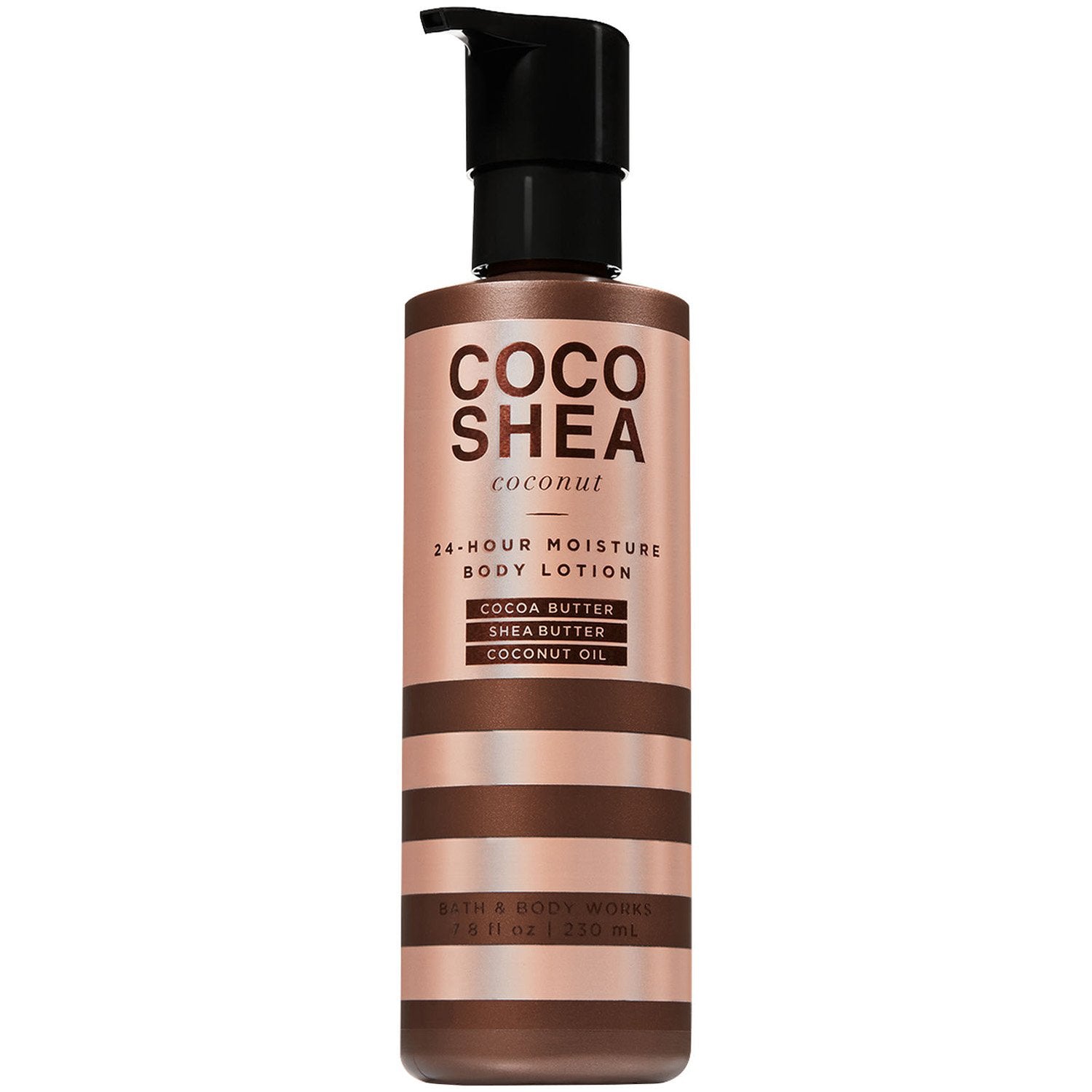 Bath & Body Works CocoShea Coconut Body Lotion bottle delivers 24-hour moisture