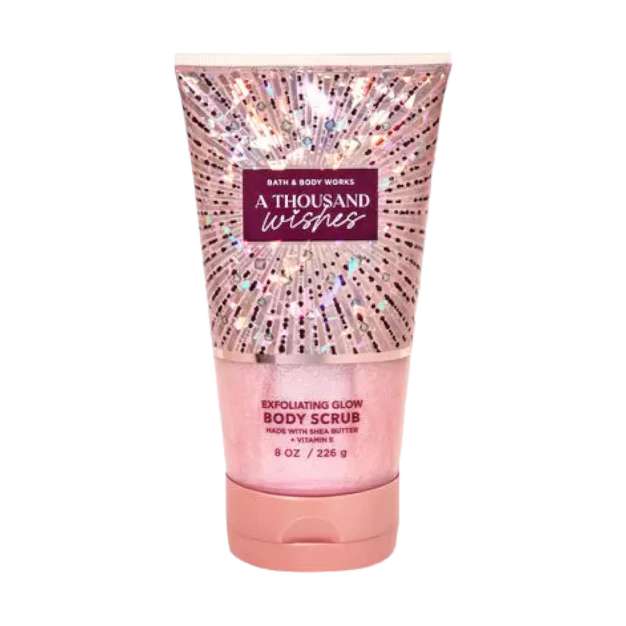 Bath & Body Works Creamy Sugar Scrub, A Thousand Wishes, for soft and radiant skin.