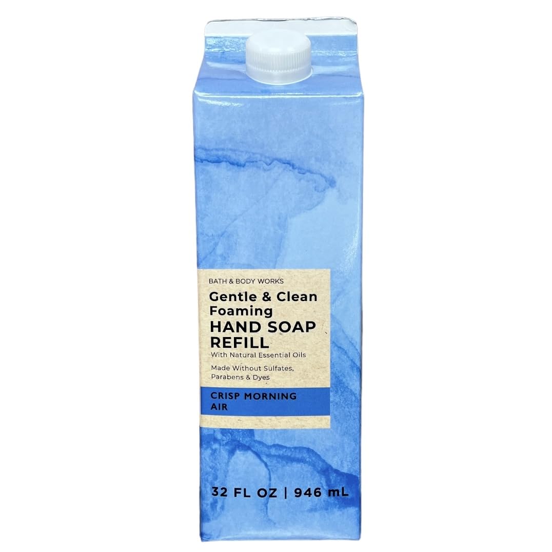 Bath & Body Works Crisp Morning Air foaming hand soap bottle delivering gentle cleansing and moisture