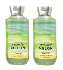 Bath & Body Works Cucumber Melon shower gel 2-pack front view, gift-ready set.