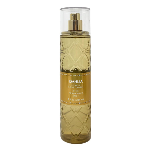 Bath & Body Works Dahlia Fine Fragrance Mist spray provides a light floral scent for fresh skin.