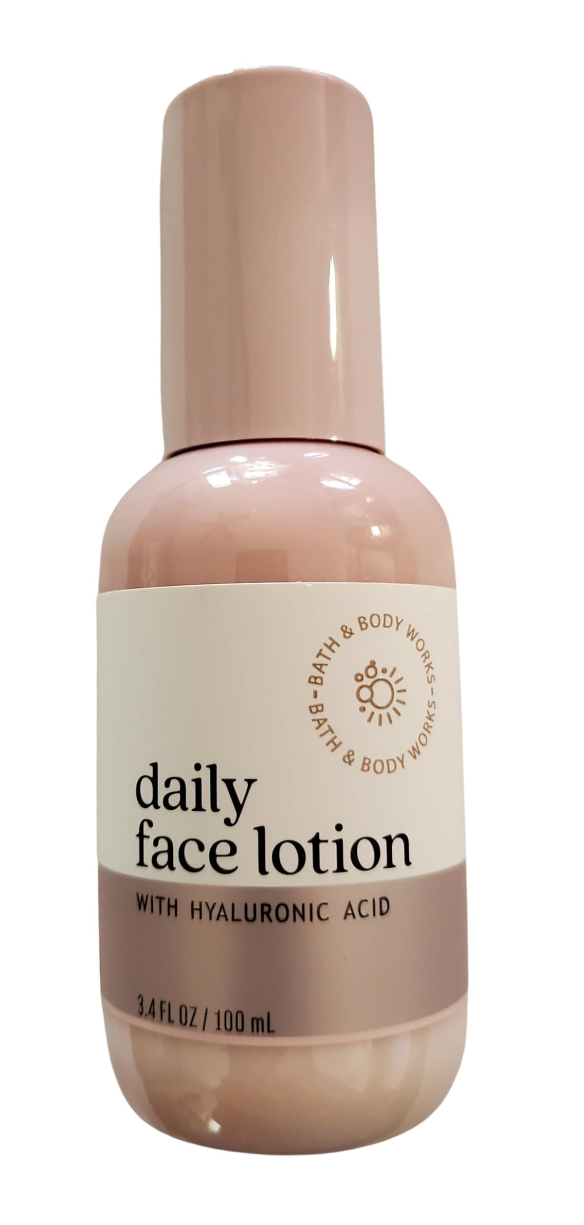 Bath and Body Works Daily Face Lotion bottle shows lightweight hydration for daily use