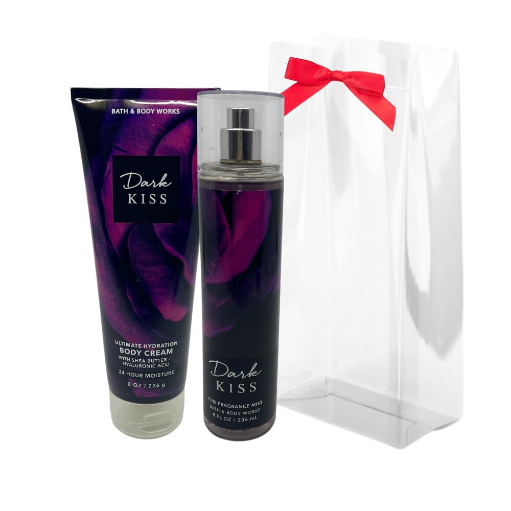 Bath & Body Works Dark Kiss Fine Fragrance Mist bottle offers light, layerable scent.