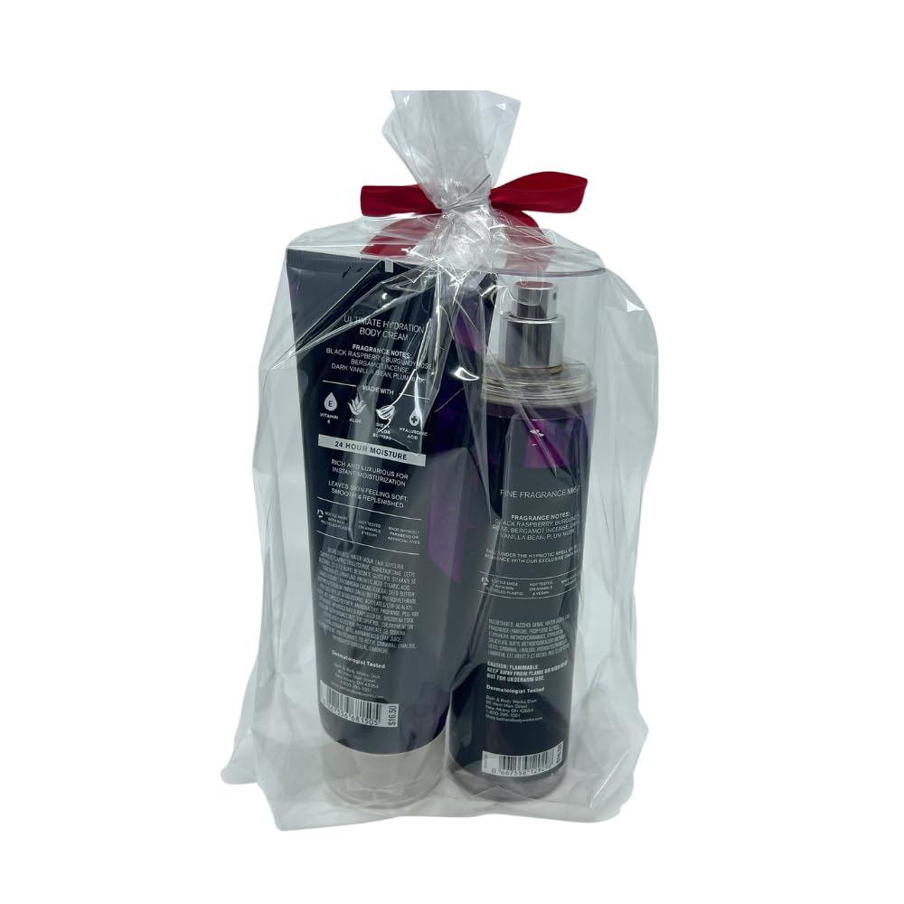 Dark Kiss notes include black raspberry and burgundy rose for evening allure.