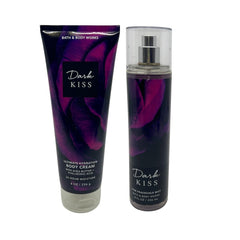 Bath & Body Works Dark Kiss gift set with red bow, ready for gifting.