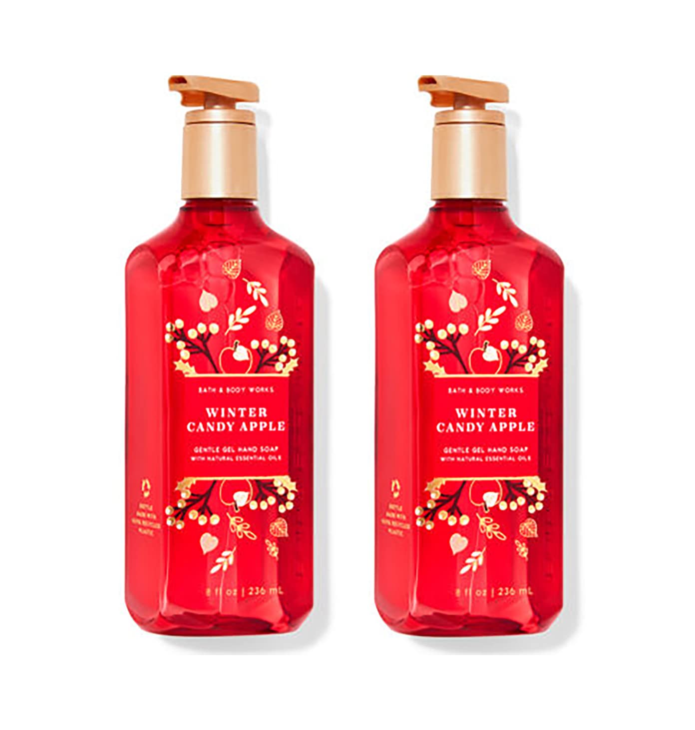 Bath & Body Works Deep Cleansing Gel Hand Soap Winter Candy Apple bottle with gentle lather and fragrance.