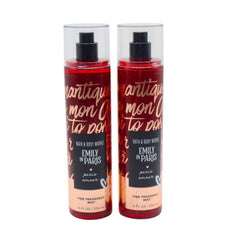 Bath & Body Works embossed Paris Amour label close-up for premium branding.