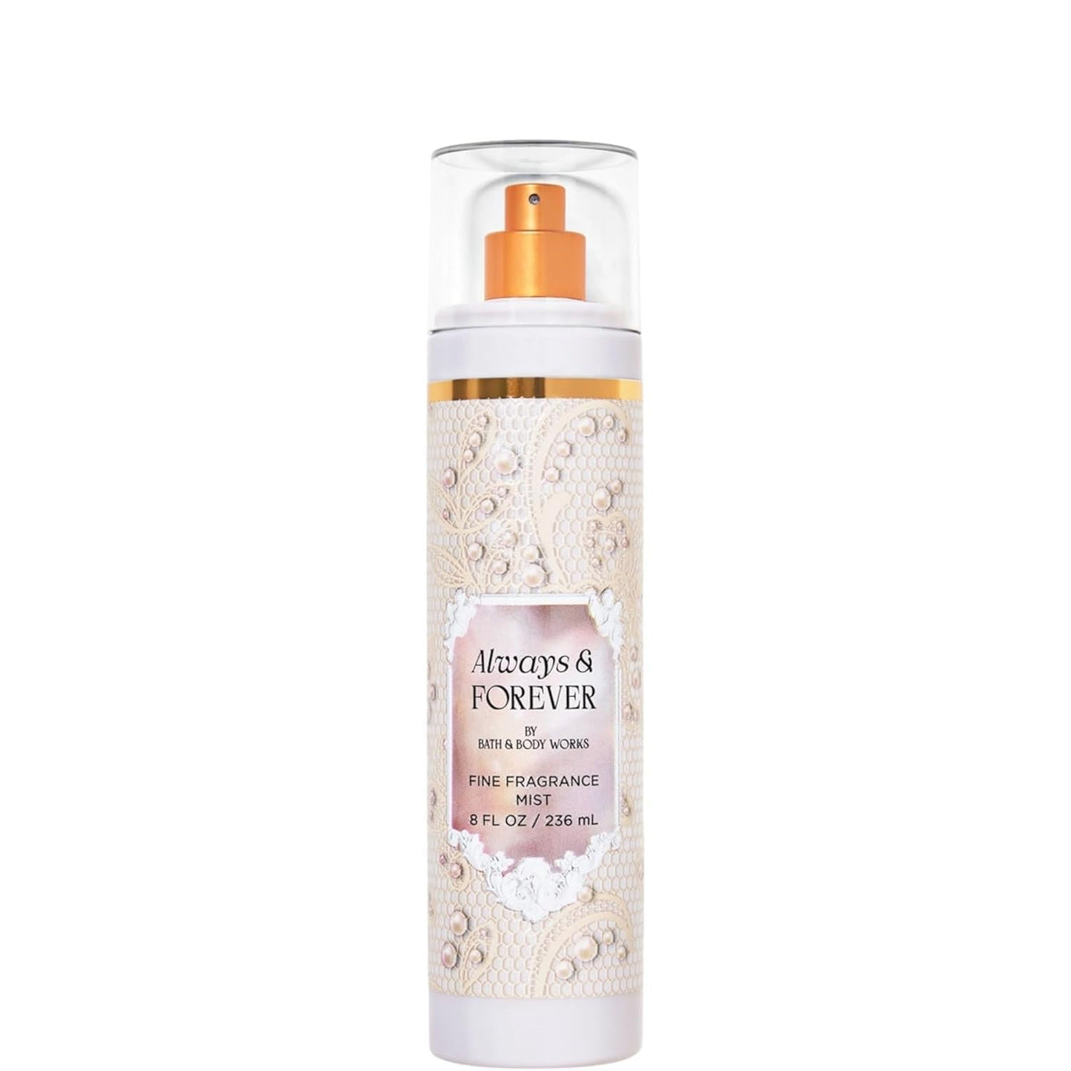 Bath & Body Works Always & Forever mist bottle pour for a light, refreshing fragrance