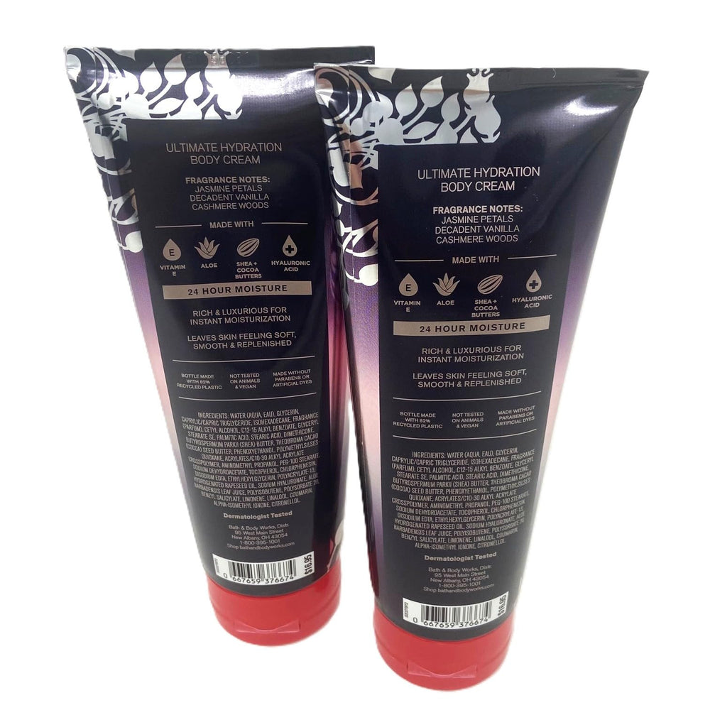 Bath and Body Works Forever Red Vanilla Rum cream swatch on skin for smoothness