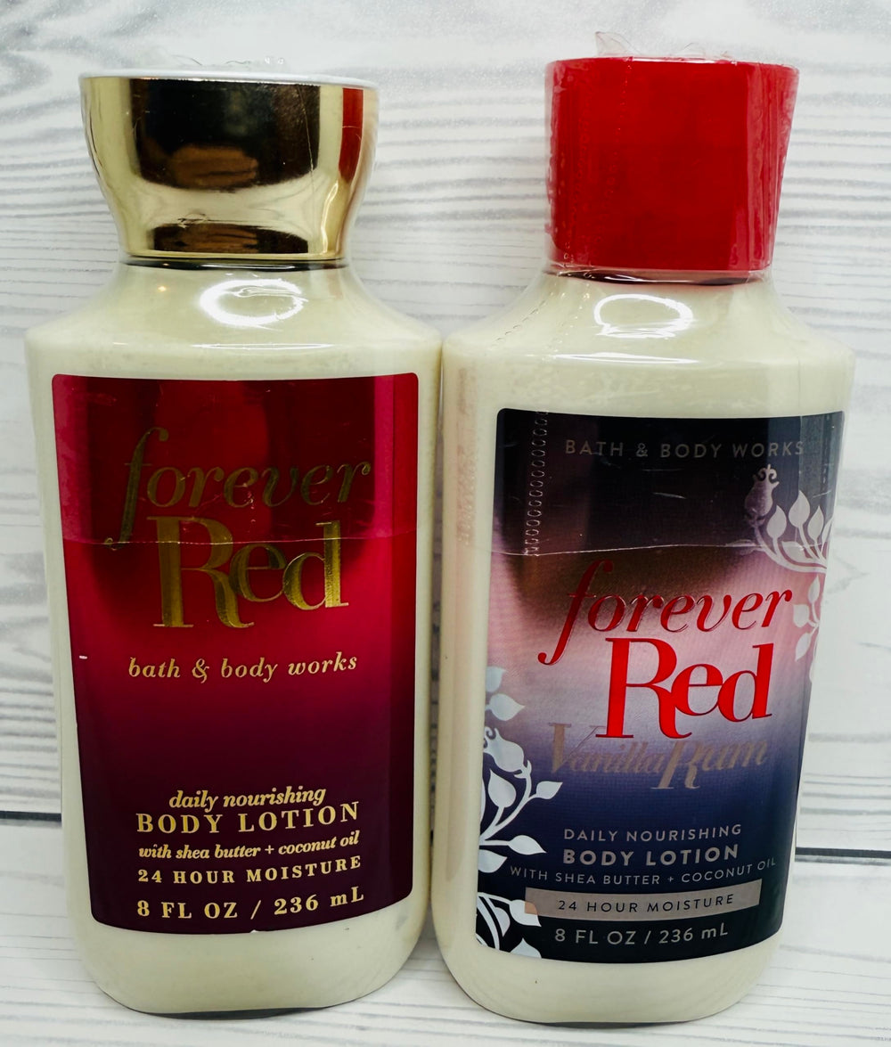 Forever Red Vanilla Rum bottle displays a warm, date-night scent profile.