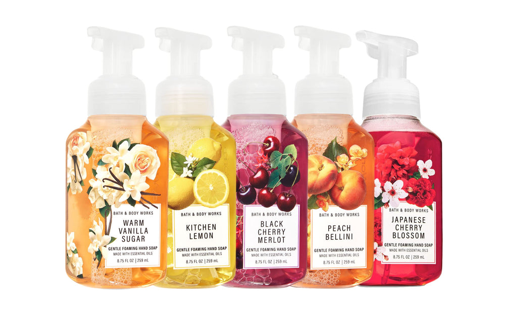 Bath & Body Works Fresh and Bright hand soaps 5-pack foaming formula for daily hand care.