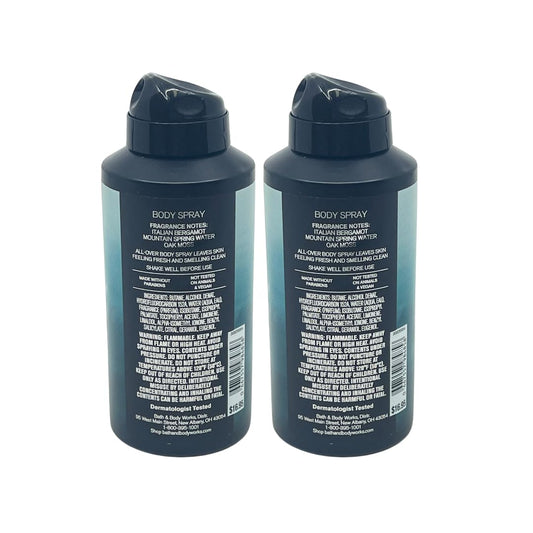 Bath and Body Works Freshwater deodorizing body spray for men two-pack bottle ready for daily use.