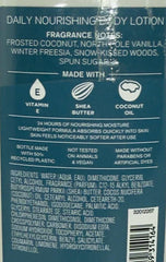 Bath and Body Works Frosted Coconut Snowball 2-pack cream texture closeup showing moisturizing formula