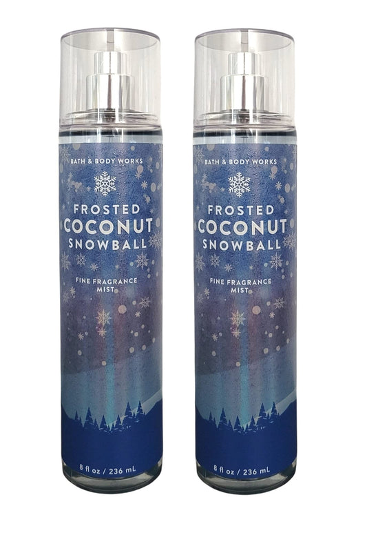 Bath & Body Works Frosted Coconut Snowball body mist gift set, two-pack ideal for daily layering