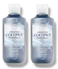 Bath and Body Works Frosted Coconut Snowball Shower Gel two-pack bottle for refreshing cleanse