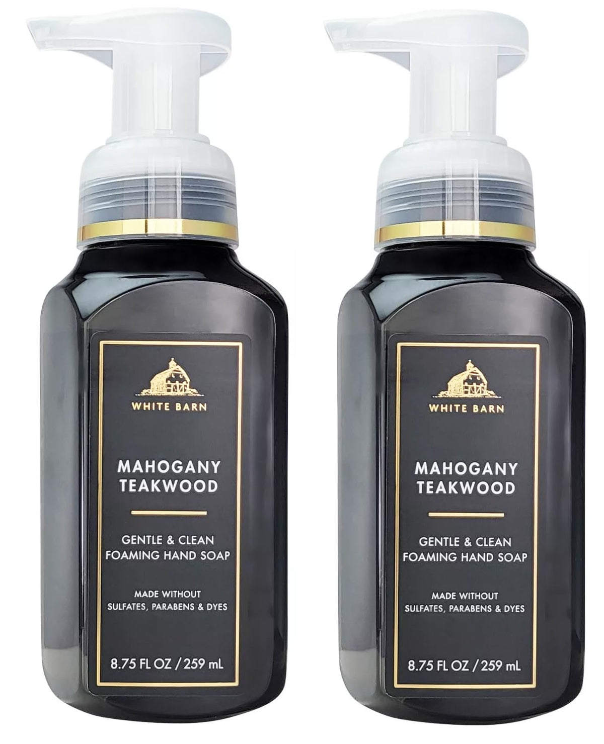 Bath & Body Works Gentle Foaming Hand Soap Mahogany Teakwoods two-pack bottles for soft hands