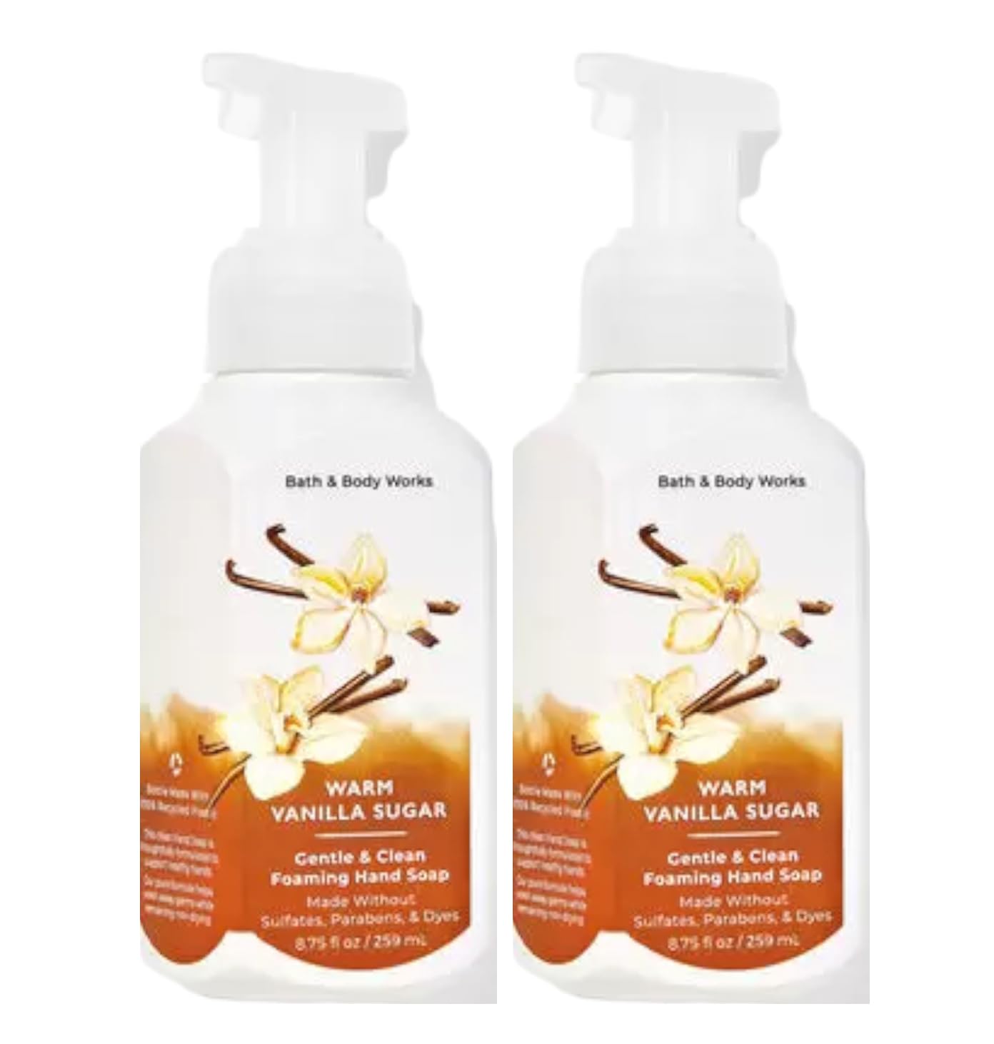 Bath & Body Works Gentle Foaming Hand Soap bottle delivers a moisturizing cleanse and inviting vanilla-sugar scent.