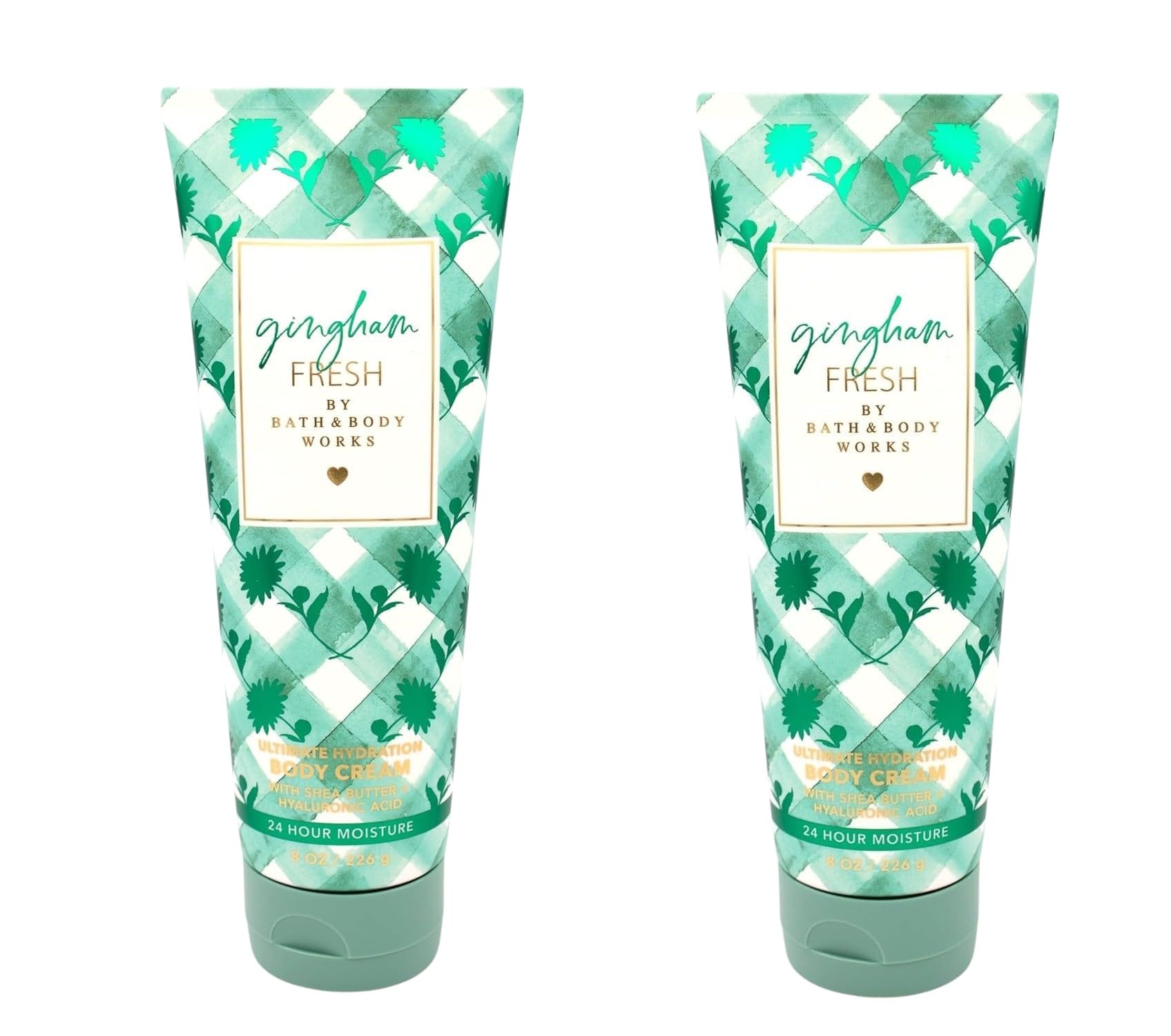 Bath & Body Works Gingham Fresh duo pack image, two 8-ounce tubs for everyday hydration.
