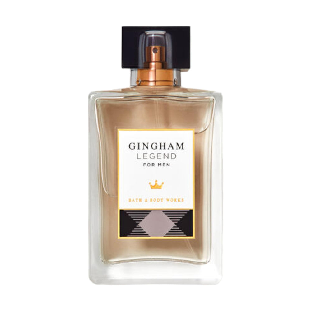 Bath & Body Works Gingham Legend bottle front view for long-lasting daily fragrance.