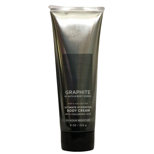 Bath and Body Works Graphite gift set with two body creams for versatile gifting.