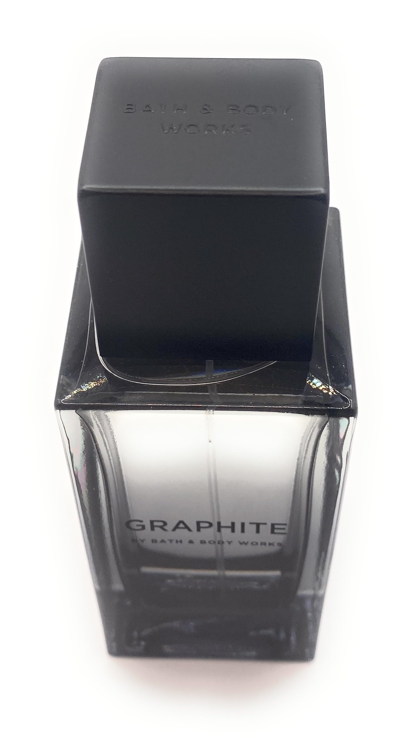 Bath & Body Works Graphite bottle side label highlighting branding for recognition.