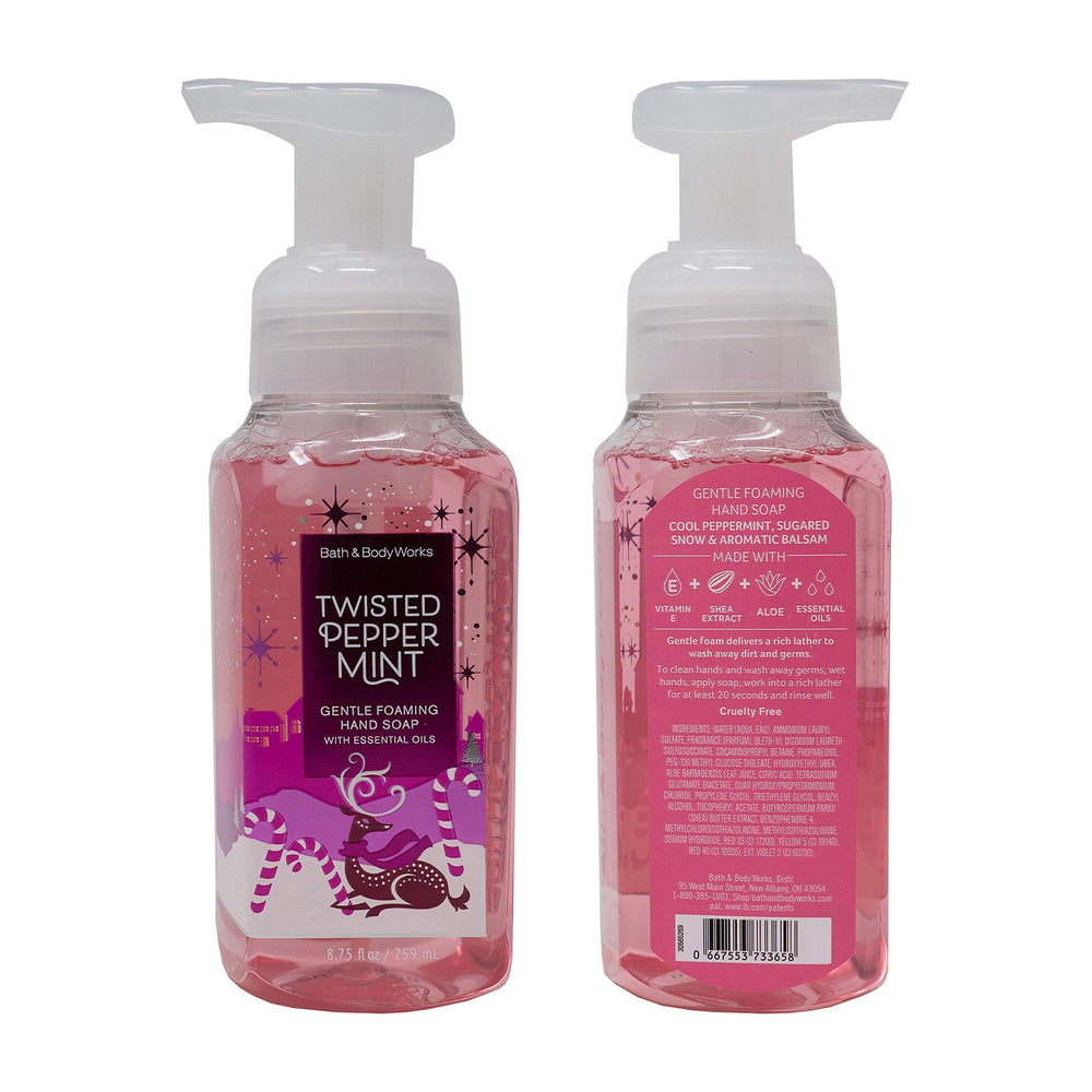 Close view of vitamin E and aloe ingredients on Bath & Body Works Holiday Traditions soap.