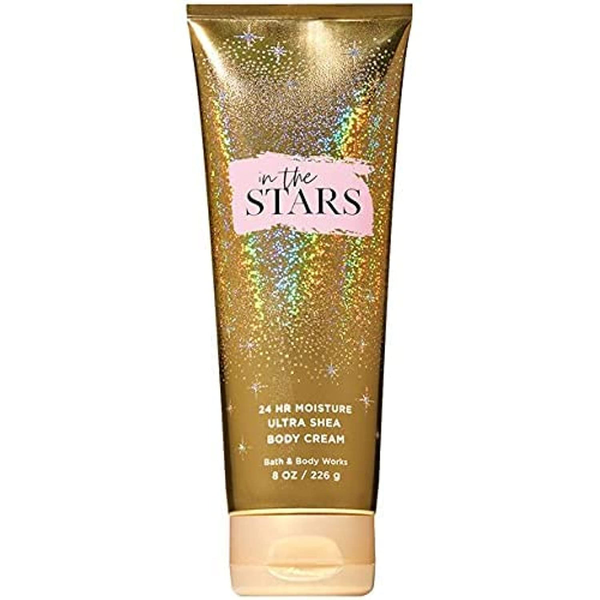 Bath & Body Works In The Stars body cream bottle, providing lasting hydration and a subtle scent.