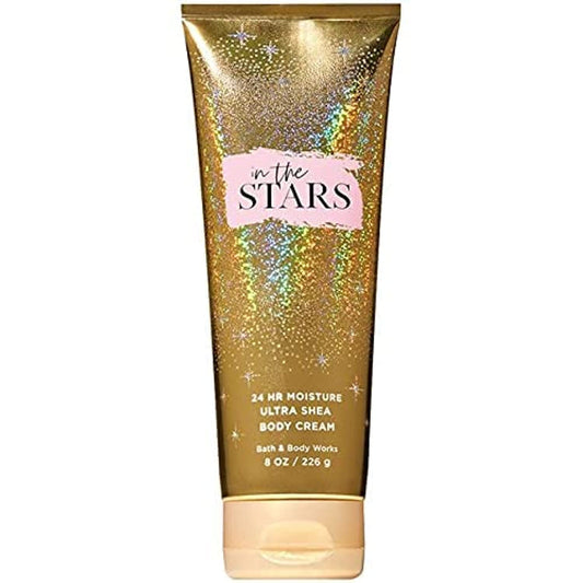 Bath & Body Works In The Stars body cream bottle, providing lasting hydration and a subtle scent.