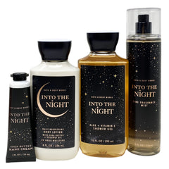 Bath and Body Works Into The Night products in a clear bag, ideal for celebrations