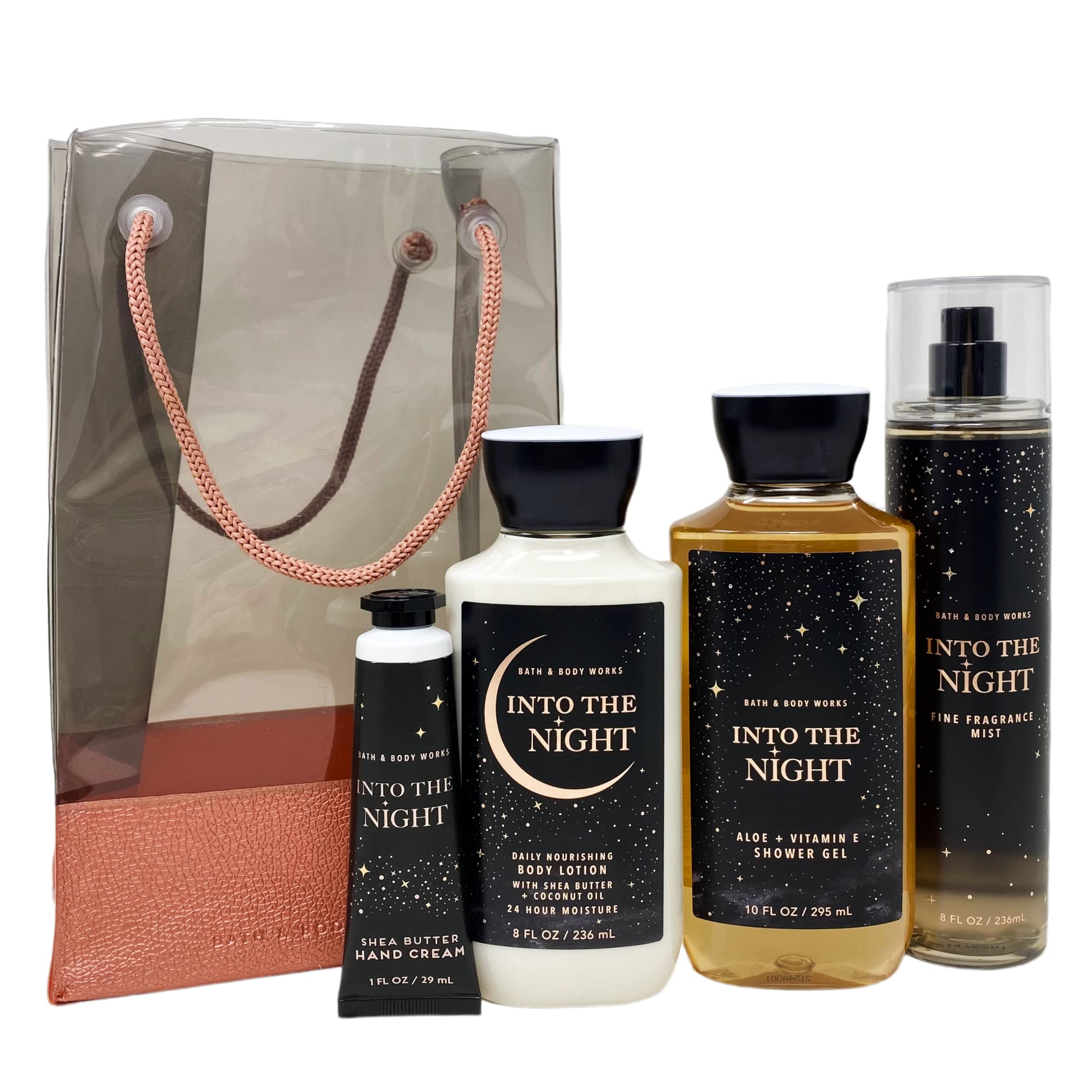 Bath and Body Works Into The Night gift bag set displayed, ideal for gifting