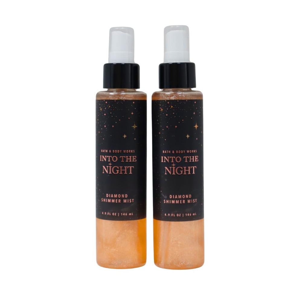 Shimmer finish on skin from Bath & Body Works Into the Night Mist closeup
