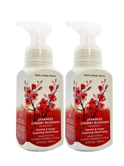 Bath & Body Works Japanese Cherry Blossom foam bottle shows rich lather for clean hands